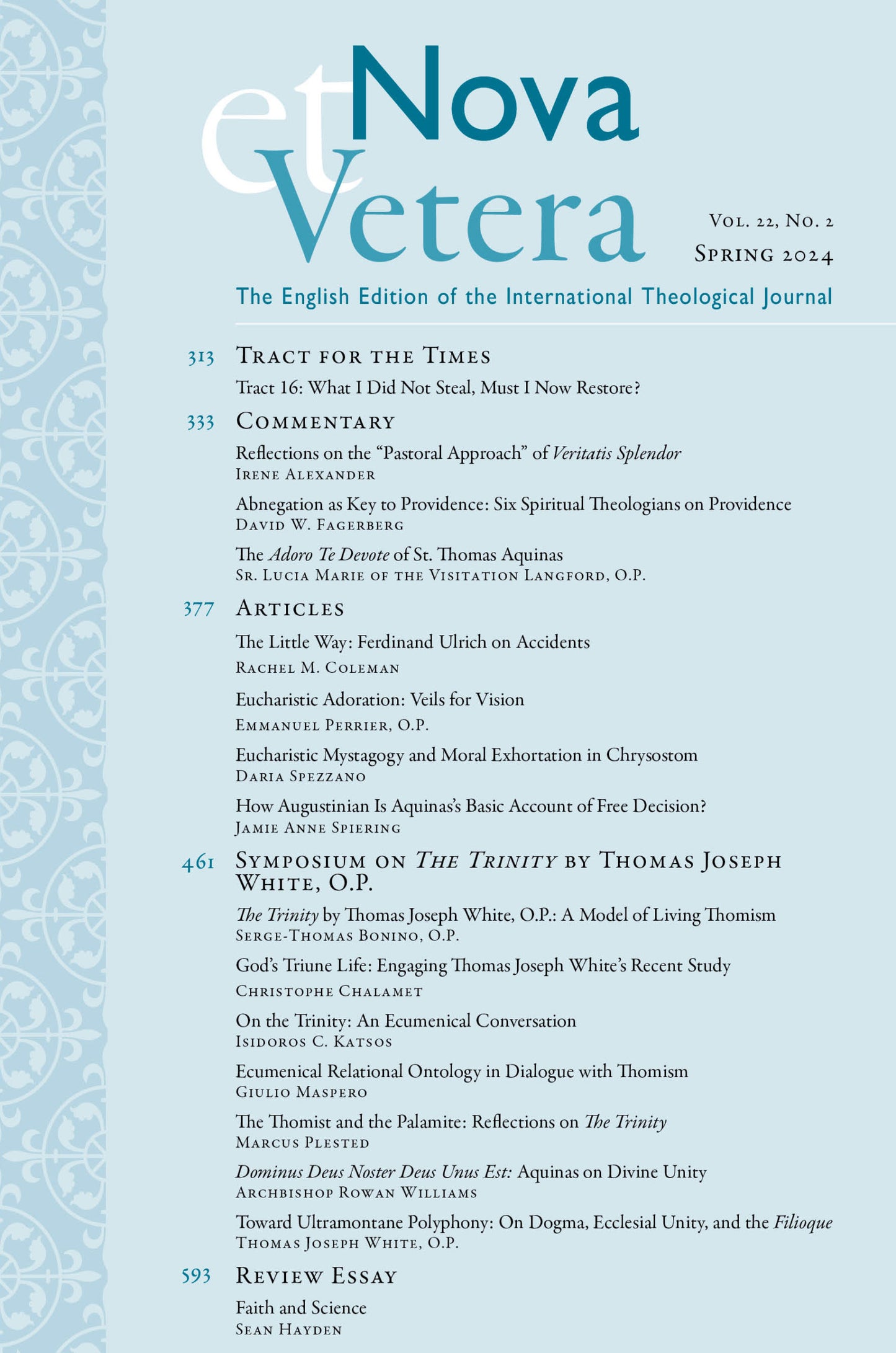 Nova et Vetera 22.2