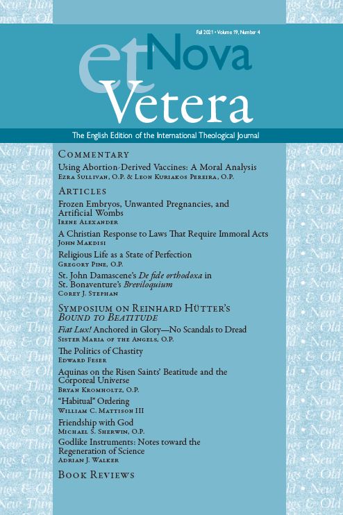 Nova et Vetera, Fall 2021 (Vol. 19, No. 4)