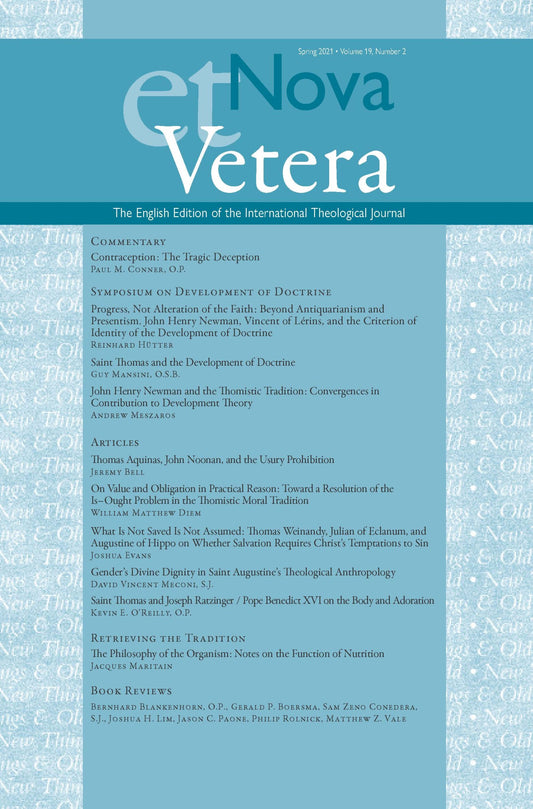 Nova et Vetera, Spring 2021 (Vol. 19, No. 2)