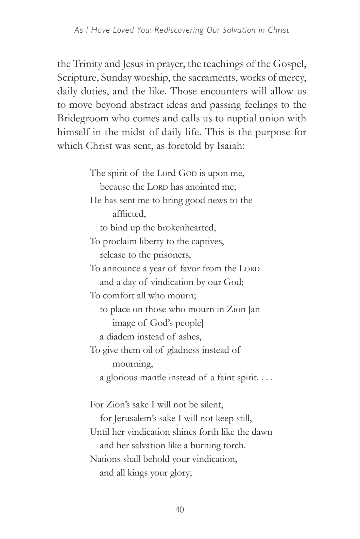 As I Have Loved You: Rediscovering Our Salvation in Christ