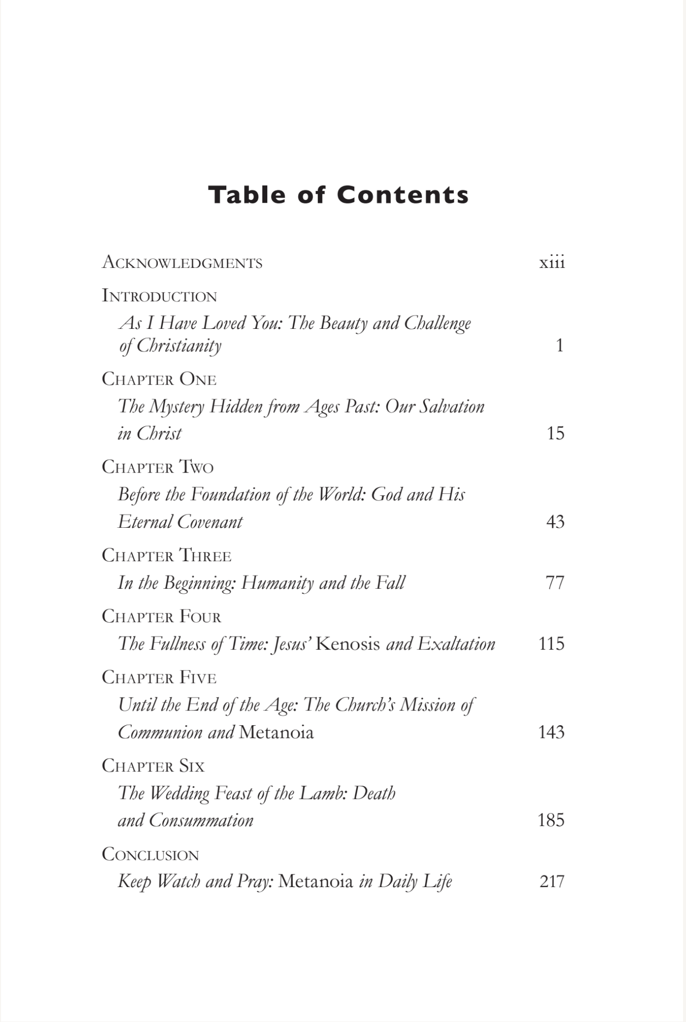 As I Have Loved You: Rediscovering Our Salvation in Christ