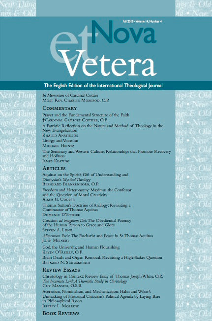 Nova et Vetera, Fall 2016 (Vol. 14, No. 4)