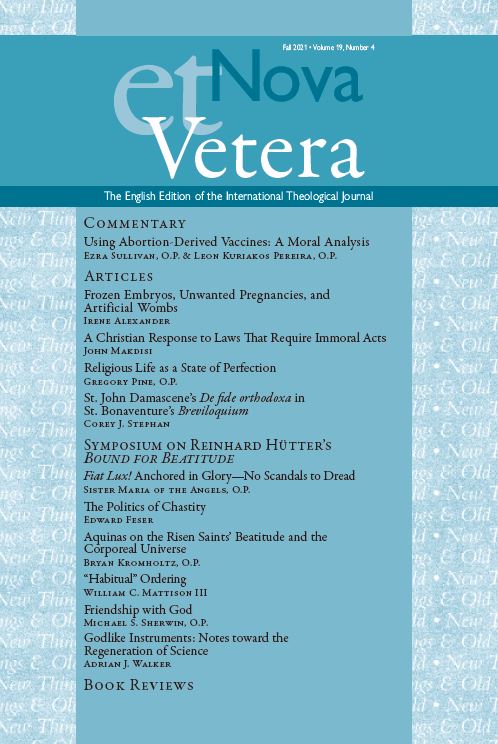 Nova et Vetera, Fall 2021 (Vol. 19, No. 4)