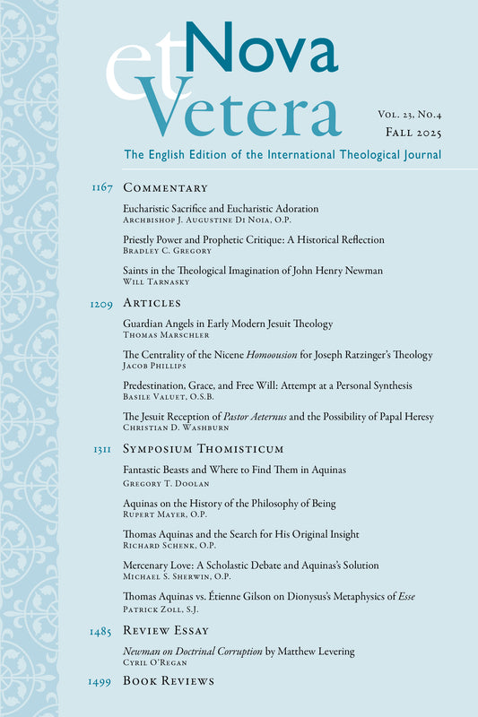 Nova et Vetera, Fall 2025 (Vol. 23, No. 4)