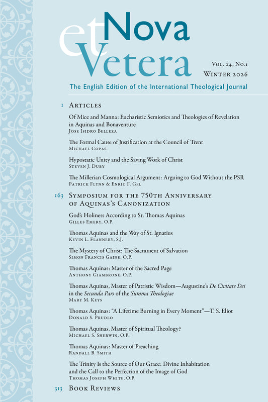 Nova et Vetera, Winter 2026 (Vol. 24, No. 1)
