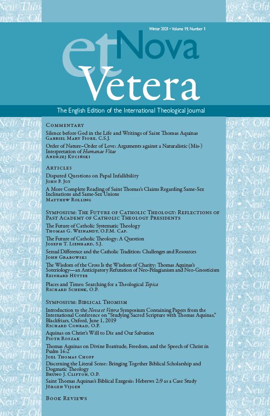Nova et Vetera, Winter 2021 (Vol. 19, No. 1)