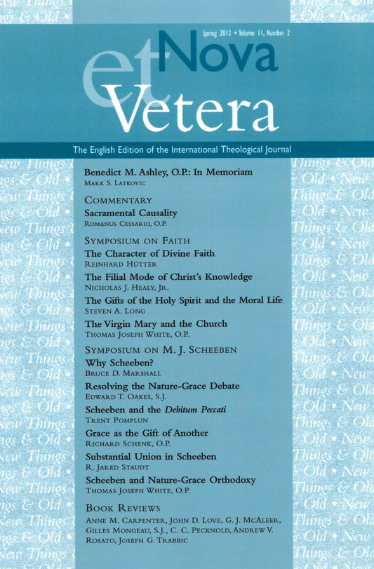Nova et Vetera, Spring 2017 (Vol. 15, No. 2)
